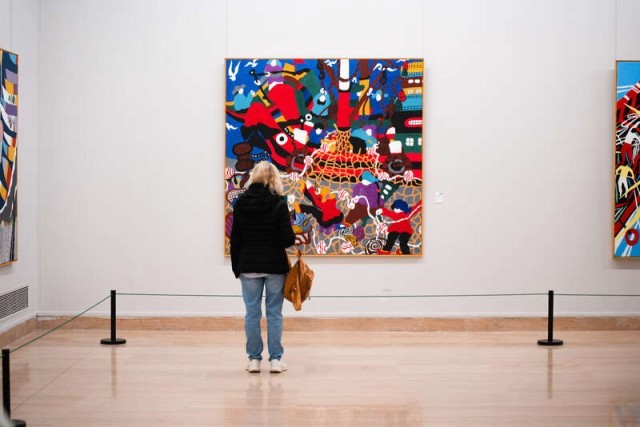 在中国美术馆看到舟山渔民画 图3