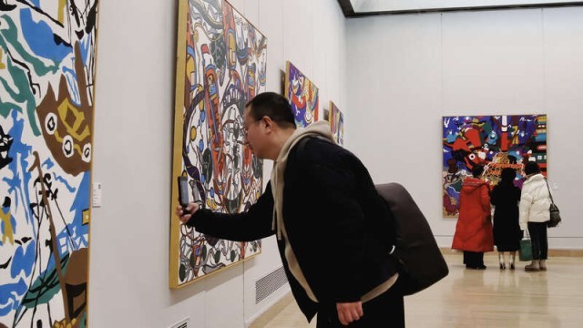 在中国美术馆看到舟山渔民画 图4