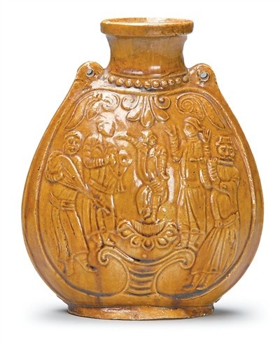 河南博物院黄釉扁壶——丝路乐舞的千年回响（博物视界） 图2